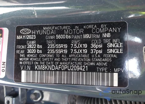 2023 Hyundai Ioniq 5 Sel z USA, uszkodzony, nr VIN KM8KNDAF0PU209421